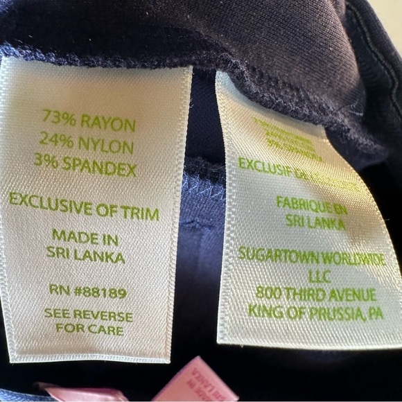 Lilly Pulitzer Navy Blue Legging Pants Womens Size Medium - Picture 7 of 7